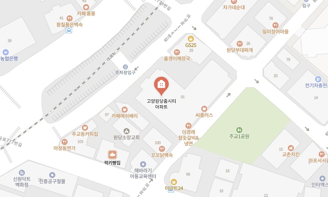 경기지사 약도 — 고양시 원당 줌시티